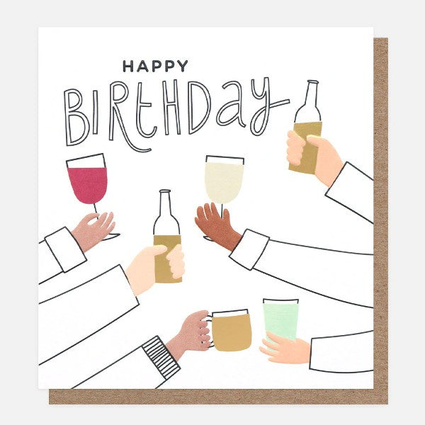 Happy Birthday Drinks Card